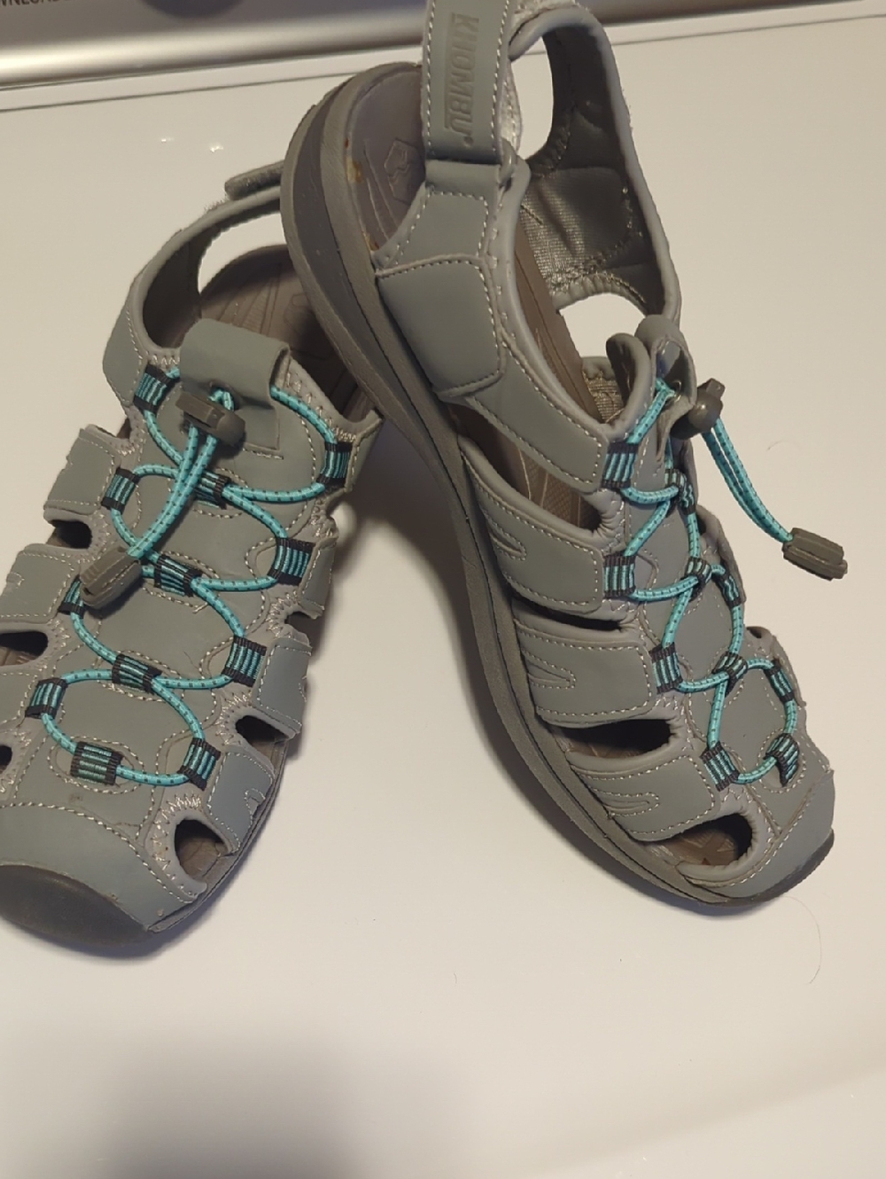 Keen Women's Grey Sandals with Aqua Bungee
